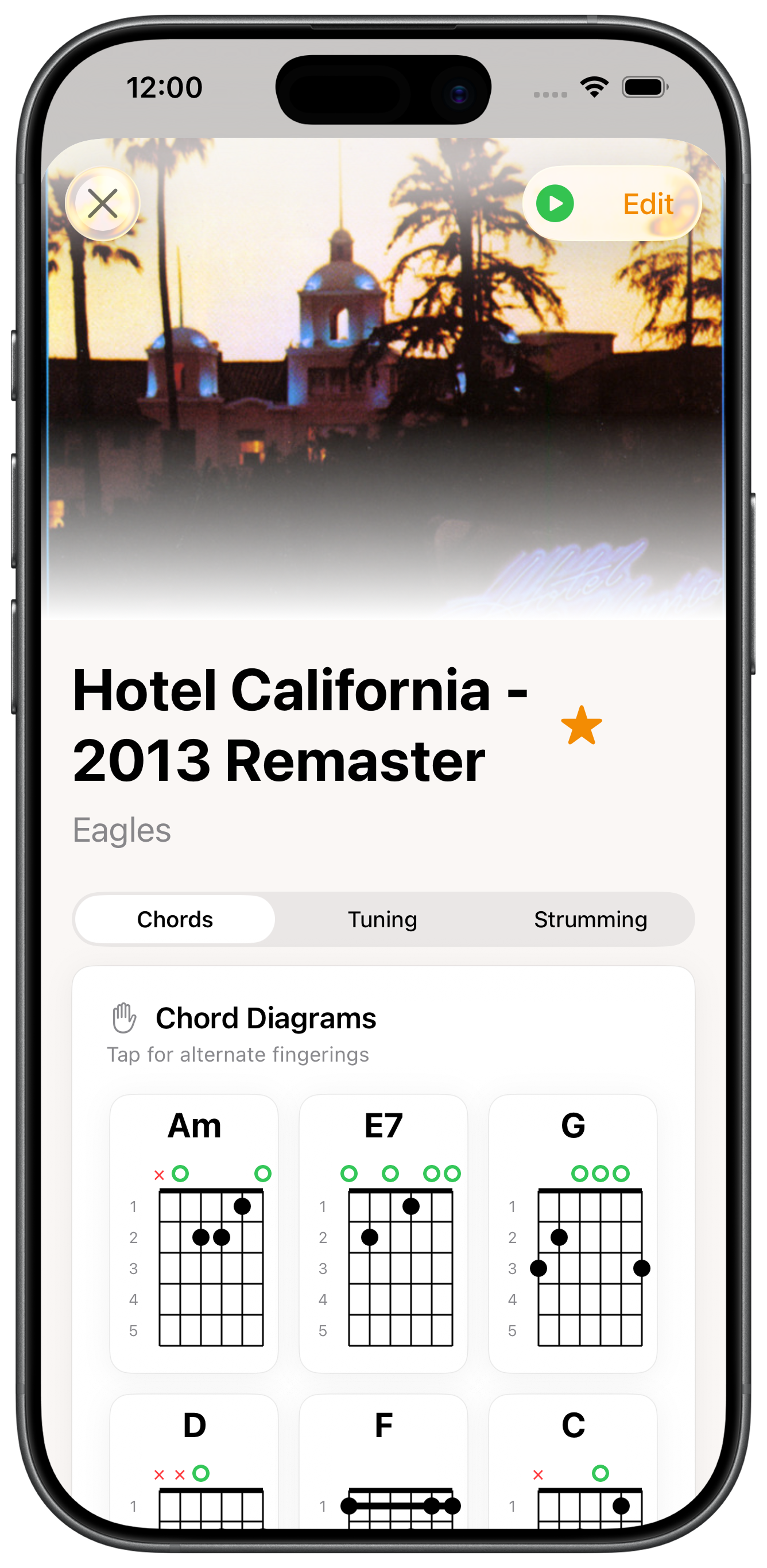 Fret Not song details screen